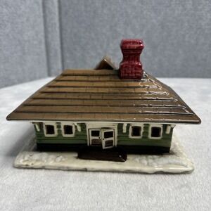 VintageMr. USA Christmas Shoppe House or Railroad Station Christmas Village 7237